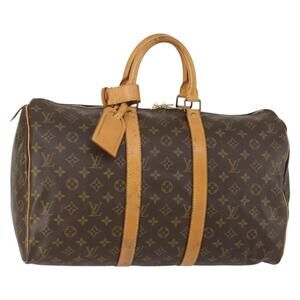 LOUIS VUITTON Monogram Keepall 45 Boston Bag M41428 LV Auth 161775